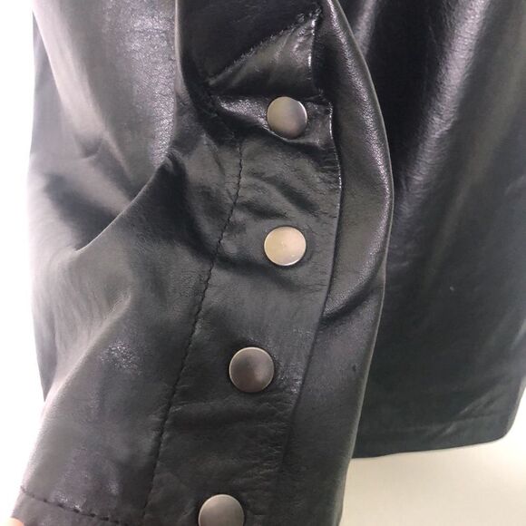 Vintage 90’s G-III Genuine Leather skirt black size 11/12 medium - Picture 2 of 8